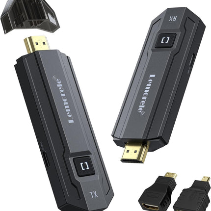 HDMI juhtmevaba saatja ja vastuvõtja, Lemorele 165FT/50M HDMI juhtmevaba edastus toetab 8 saatjat 1 vastuvõtjale, 5G HDMI juhtmevaba edastus Netflixi/TikToki/YouTube'i voogesitamiseks sülearvutist, arvutist HDTV-sse/projektorisse