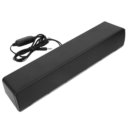 Kaasaskantav heliriba, stereoheliriba USB-kaabli ja muusikapleieriga, bassiruumi helikast 3,5 mm audiopesaga arvuti, mobiiltelefonide, lauaarvuti, sülearvuti, teleri, tahvelarvuti MP3, MP4 jaoks (must)