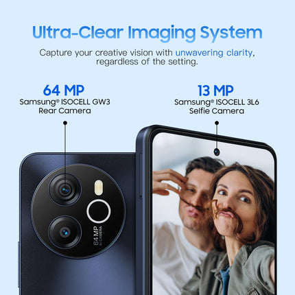 Blackview Shark 8 Smartphone Unlocked, 16GB+256GB, 6.78" FHD+ 120Hz, 64MP+13MP Camera, 33W Fast Charging, Three Card Slots, Android 13 Mobile Phone, Smart-K Box Speaker, GPS NFC Black