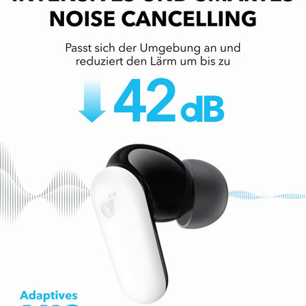 Ankeri mürasummutavad Soundcore P30i kõrvaklapid, nutikas mürasummutus, võimas bass, 45 tundi mänguaega, 2-ühes ümbris ja telefonialus, IP54, juhtmevabad kõrvaklapid, Bluetooth 5.4, rakenduse juhtimine