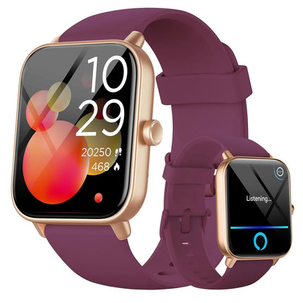 Fitpolo Smartwatch Women with Phone Function, Smartwatch with Alexa, 1.8" Fitness Tracker with Heart Rate SpO2 Stress Sleep Monitor, Fitness Watch IP68 Waterproof Sports Watch Women for Android iOS