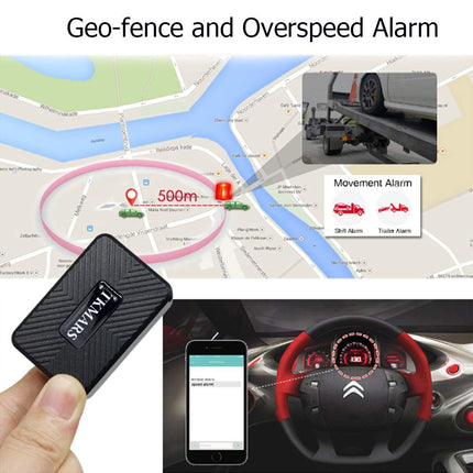 TKMARS Small GPS Tracker, Real-time Tracking Mini GPS Locator, Magnetic Tracking Device GPS Transmitter for Car, Kids, Case with 1500mAh Battery, Waterproof, Free APP/Web Platform