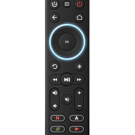 One For All Streamer kaugjuhtimispult multimeediaboksile - juhi kuni 3 seadet - (Roku, Apple TV jne), telereid ja heliribasid - must - URC7935