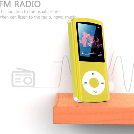 Hotechsi MP3-/MP4-mängija, MP3-mängija 32 GB mälukaardiga, õhuke disain, digitaalne LCD-ekraan, 4,6 cm (1,8 tolli) ekraan, FM-raadio