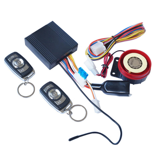 WANGCL Motorcycle Alarm System, Anti-theft Device, 12 V Universal, 125 dB, Engine Start with Remote Control