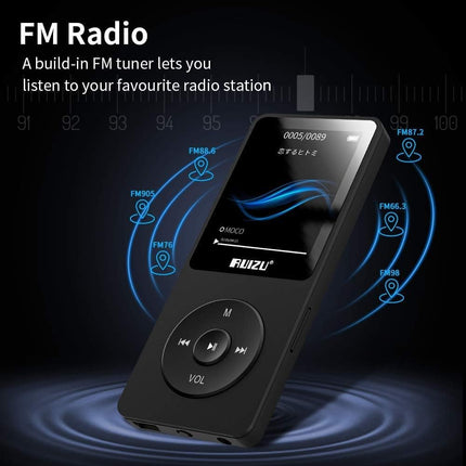 MP3-mängija Bluetooth 5.0-ga, RUIZU 8 GB muusikapleier lastele, digitaalne audiopleier, FM-raadio, hääle salvestamine, video taasesitus, e-raamat, 80 tundi taasesitust