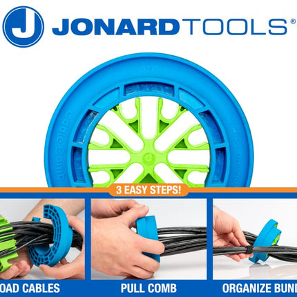 Jonard Tools CCB-34 kaablikammi korraldaja, juhtmekamm, kaablisidemed, kimp, korraldaja, Etherneti kamm, võrgukaabel, andmekaablikamm, kaablisidemed, Cat6A, Cat7