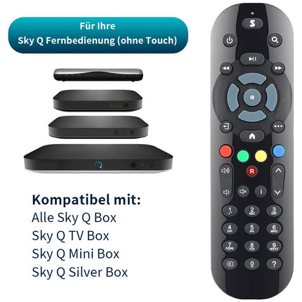 Gvirtue remote control compatible with all Sky Q remote controls, Sky Q Box, Sky Q TV Box, Sky Q Mini Box and Sky Q Silver Box (without touch, without voice control)