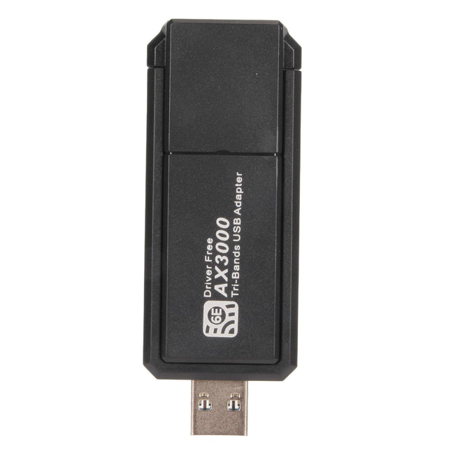 WiFi 6E USB 3.0 Adapter, USB Wi-Fi Adapter for Desktop PC, 3000 Mbps USB Wi-Fi Dongle, Wireless Network Adapter for Win 10/11 Operating System, 2.4G 5G 6G Tri-Band
