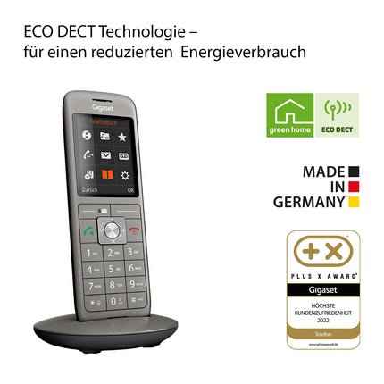 Gigaset CL660 - Juhtmeta DECT-telefon ilma automaatvastajata suure TFT-värvilise ekraaniga - kaasaegne kasutajaliides, õhuke disain, antratsiitmetallik [saksa versioon]