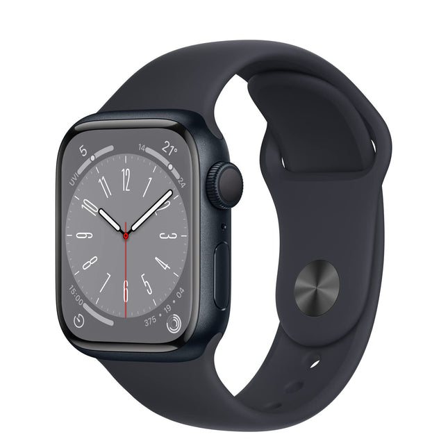 Apple Watch Series 8 (GPS, 41MM) Midnight Aluminum Case with Midnight Sport Band (Refurbished)