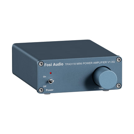 Fosi Audio V1.0G minivõimendi, 50Wx2 D-klassi stereovõimendi TPA3116 võimendikiibi ja RCA sisenditega, 2-kanaliline HiFi võimendi passiivkõlaritele