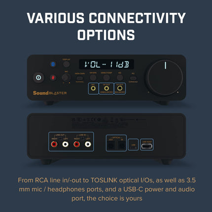 CREATIVE Sound Blaster X5 väline kõrgresolutsiooniline kahekordne DAC-muundur USB-helikaart tasakaalustatud Xamp kõrvaklappide bi-võimendiga muusikasõpradele