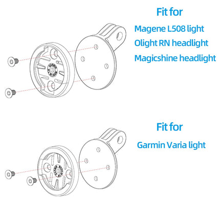 Cestbon Varia kinnitus Garmin Varia Rtl510 radarikinnitusele, sadulapostile ja sadulakinnituse adapterile