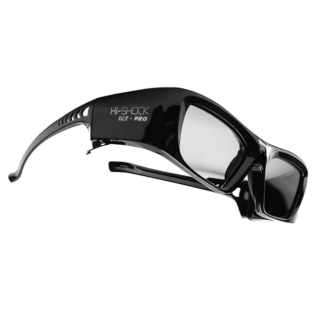 Hi-SHOCK DLP Pro 7G must teemant | DLP Link 3D-prillid, mis ühilduvad Aceri, BenQ, Viewsonici, Optoma ja LG DLP 3D-projektoritega [katikuga prillid | 96–200 Hz – laetavad | DLP Link]