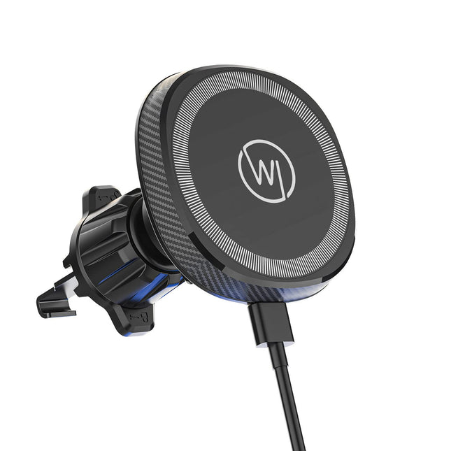 Wicked Chili 15W Car Mount with Charging Function, Compatible with MagSafe iPhone 16, 15, 14, 13, 12 (Pro, Max, Plus, Mini) Wireless Car Charger, Cell Phone Holder, Air Vent Car Mount