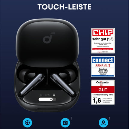Ankeri Soundcore Liberty 4 Pro, juhtmevabad mürasummutavad kõrvaklapid, 7 anduriga kõrvaklapid, reaalajas ANC, 2x kiirlaadimine, stuudiokvaliteediga Hi-Fi muusika, selged kõned 6 mikrofoni ja tehisintellektiga