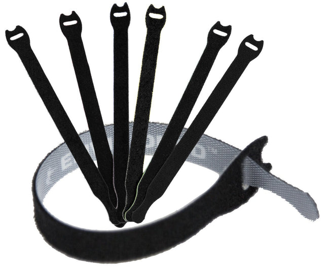 Reusable Cable Ties, 1/2" x 4" for Cable Management and Organization, 30 Count (Black)