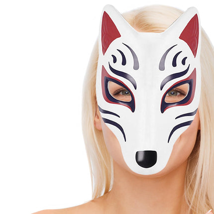 BESTONZON 2pcs Fox Mask for Adults Unpainted Animal Mask for DIY Craft Projects Halloween Masquerade Party Accessories Blank Masks for Decorating and Designing