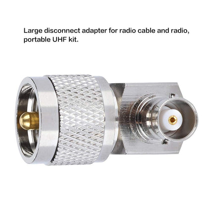 Tosuny CB-raadio adapter, UHF PL-259 isas-BNC emas RF koaksiaaladapter, sobib antennile, raadiole, koaksiaalkaablile, LMR-ile, traadita kohtvõrgu seadmetele, videovalvele jne.