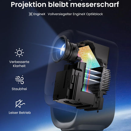 Dangbei N2 mini nutiprojektor alusega, ametlik Netflixi koduprojektor 1080P Full HD, autofookus, trapetsikorrektsioon, Dolby heli, kaasaskantav videoprojektor WiFi ja Bluetoothiga õues/mobiiltelefoni jaoks