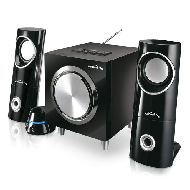 Audiocore AC790 2.1 multimeedia kõlarisüsteem 15W (RMS) kõlar subwoofer Bluetooth raadio AUX SD-kaardi pesa USB
