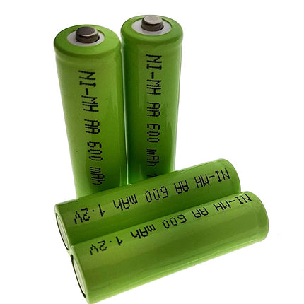 10x laetavat akut NI-MH AA 600 mAh 1,2 V päikeselampidele ja -tuledele - laetav 1010-AA Trango
