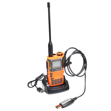 QUANSHENG UV-K6 5W raadiosaatja, pika levialaga laetav pihuraadio täiskasvanutele, politseiraadio FM, NOAA, C-tüüpi laadimisega, 200 kanaliga (UA-K6 kaabliga)