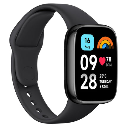 Xiaomi Redmi Watch 3 Active, 1,83-tolline LCD-ekraan, Bluetooth-telefonikõned, SpO2 ja pulsisageduse jälgimine, 5 ATM-i veekindlus, 12-päevane aku tööiga, 100+ treeningrežiimi, must