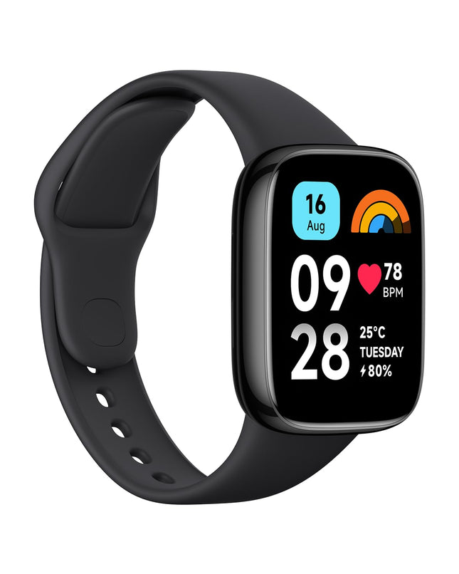 Xiaomi Redmi Watch 3 Active, 1,83-tolline LCD-ekraan, Bluetooth-telefonikõned, SpO2 ja pulsisageduse jälgimine, 5 ATM-i veekindlus, 12-päevane aku tööiga, 100+ treeningrežiimi, must
