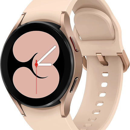 Samsung Galaxy Watch4 BT, Round Bluetooth Smartwatch, Wear OS, Rotating Bezel, Fitness Watch, Fitness Tracker, 40 mm, Pink Gold (German Version)
