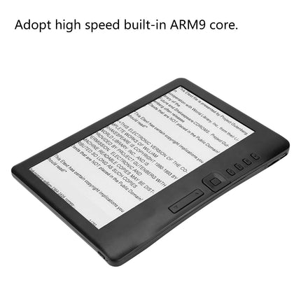 Yctze eBook Reader Device, BK7019 eBook Reader, 2100mAh Portable 7-inch eBook Reader with Colorful Screen, Supports Memory Card and 8G Storage Black