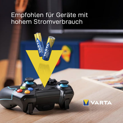 VARTA AA batteries, 40 pieces, Longlife Power, alkaline, 1.5V, for toys, wireless mice, flashlights, Made in Germany