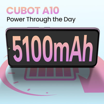 CUBOT A10 lukustamata telefon, 12(4+8) GB + 128 GB / 1 TB, Android 14 nutitelefon, 6,56-tolline HD+ / 90Hz ekraan, 48MP + 16MP kaamera, 5100mAh, kahe SIM-kaardiga 4G lukustamata telefonid, Face ID/GPS/OTG