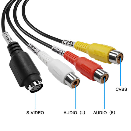 XMSJSIY RCA AV-st USB-C muundurisse videokaardi adapter 1-kanaliline AV NTSC PAL Video S-video/komposiit-USB-muundurisse video- ja helisignaali RCA mobiiltelefonile/arvutile