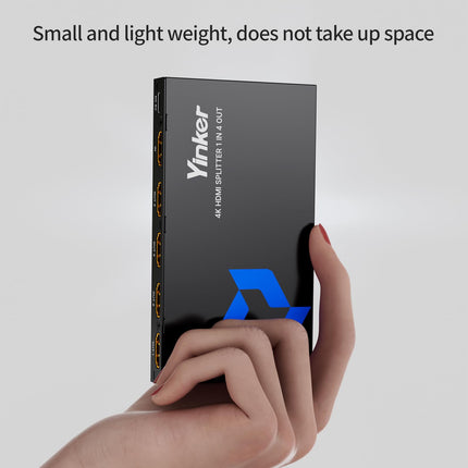 4K HDMI Splitter 1 in 4 Out, Yinker 4 Port HDMI Distributor 4 Screens 4K30Hz Splitter 4 Port for Xbox360 PS4 PS3 Roku