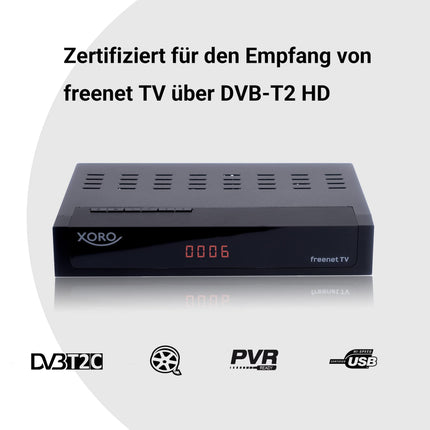 XORO HRT 8770 kahe DVB-T2/C vastuvõtja kahe tuuneriga