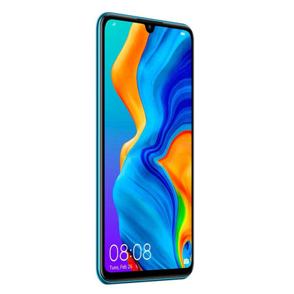 HUAWEI P30 Lite (128GB, 4GB RAM) 6,15-tolline ekraan, tehisintellektiga kolmekordne kaamera, kahe SIM-kaardiga globaalne GSM tehase lukustamata MAR-LX3A - rahvusvaheline versioon (paabulinnu sinine)