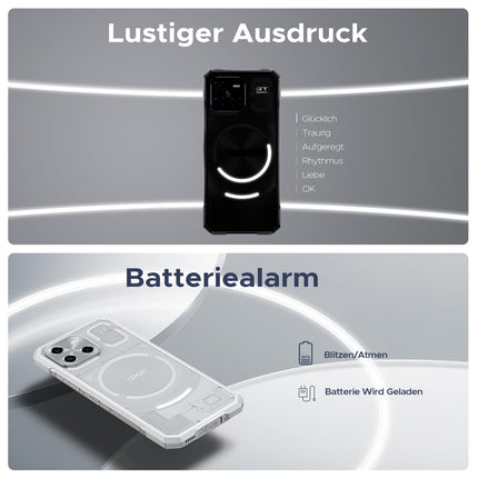 DOOGEE Blade GT Outdoor Smartphone Without Contract 5G with LED Light Effect 32GB+256GB, Dimensity 7050, Ultra-thin Outdoor Smartphone 6.72” FHD+ 120Hz, 48MP+20MP AI Camera Fingerprint/Face ID/Dual SIM/NFC