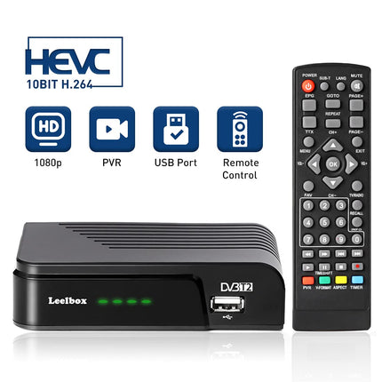 DVB-T2 Full HD TNT dekooder TNT tuuner, digitaalne maapealne dekooder, HD dekooder telerile, ühildub 1080p/3D/H.264/Dolby/MPEG-2/4/LCN-iga