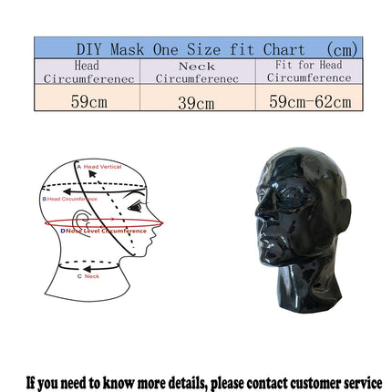 Black Latex Hood Masks for Parties Cosplay, DIY Full Face Latex Mask for Men, Novelty Rubber Masquerade Ball Club Costumes