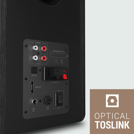 Energy Sistem Studio Monitor 4 Hi Fi (2.0 aktiivkõlarid, Bluetooth 5.0, 50 W, subwoofer, optiline TOSLINK sisend, HDMI ARC ühendus)