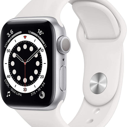 Apple Watch Series 6 (GPS, 40MM) Silver Aluminum Case with White Sport Band (Refurbished)