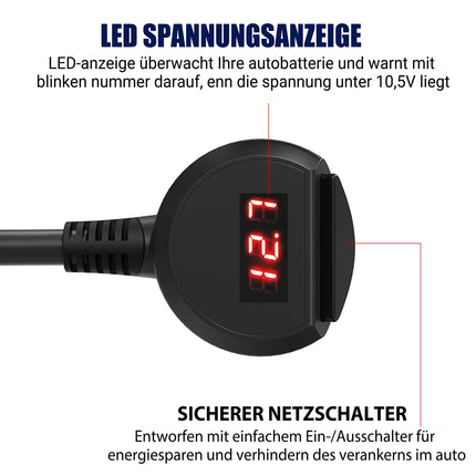(7 in 1) Cigarette Lighter Splitter Car Adapter 12V: 120W Car Charger 3 Socket 24V Multiple Splitter DC with LED Voltmeter Switch 4 USB Ports 6.8A for all Cell Phones GPS Car Camera etc.
