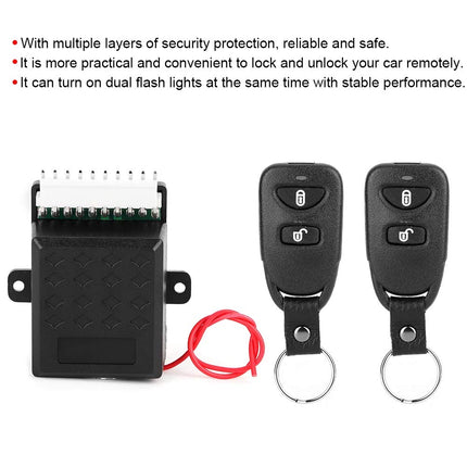 KIMISS Car Remote Lock, Universal Car Central Alarm System Remote Control Anti-theft Kit