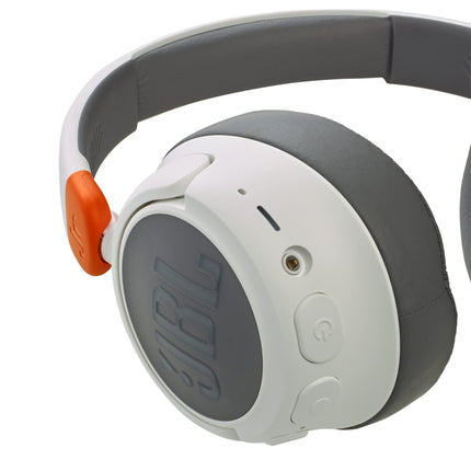 JBL JR 460 NC – Kõrvaklapid mürasummutusega lastele, valged – JBL Safe Sound tehnoloogiaga ohutuks kuulamiseks – Kuni 30 tundi muusika taasesitust