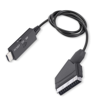 SCART-HDMI muundur, 1080P 60Hz 720P 60Hz HD videomuundur SCART-HD multimeediaadapter, SCART-muunduri videoühenduskaabel DC 5V Plug and Play