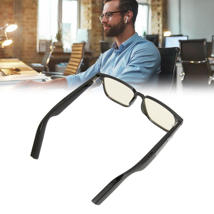 Smart Glasses Headphones, Wireless Bluetooth Headsets with Open Ear and Touch and Voice Control, Waterproof Audio Sunglasses for Meetings, (with polarized lenses and