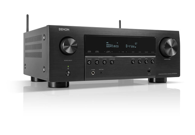 Denon AVR-S970H 7.2-kanaliga AV-ressiiver, HiFi võimendi, Dolby Atmos, DTS:X, 8K Ultra HD, sisseehitatud HEOS, 6 HDMI sisendit, Wi-Fi, Bluetooth - must