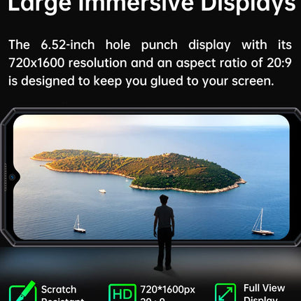 OUKITEL K15 Pro 10000mAh Unlocked Smartphone, P60 6GB+128GB, 12MP Triple Camera, 18W Fast Charge+Reverse Charge, Android 11 Dual SIM Phone, 6.52'' HD+, Fingerprint Face Recognition, NFC, GPS